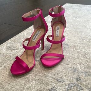 Pink Steve Madden Satin Heels